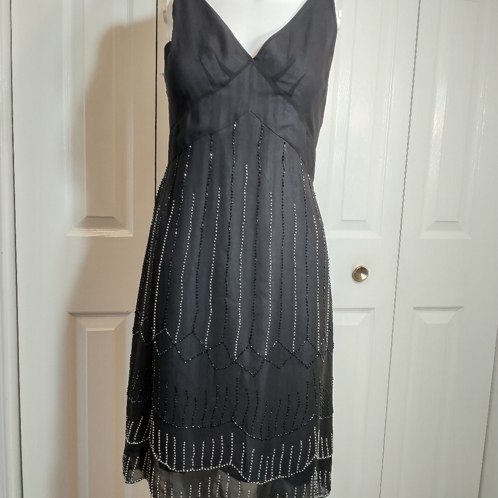 Saja Black Beaded Dress